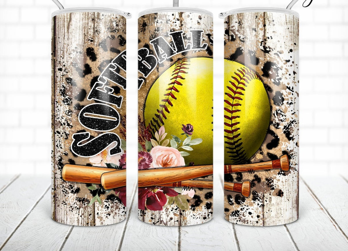 40 oz. Softball Mom Tumbler w/Handle – Stay Sassy Designs