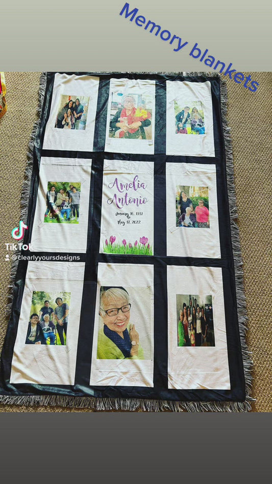 Personalize photo blanket